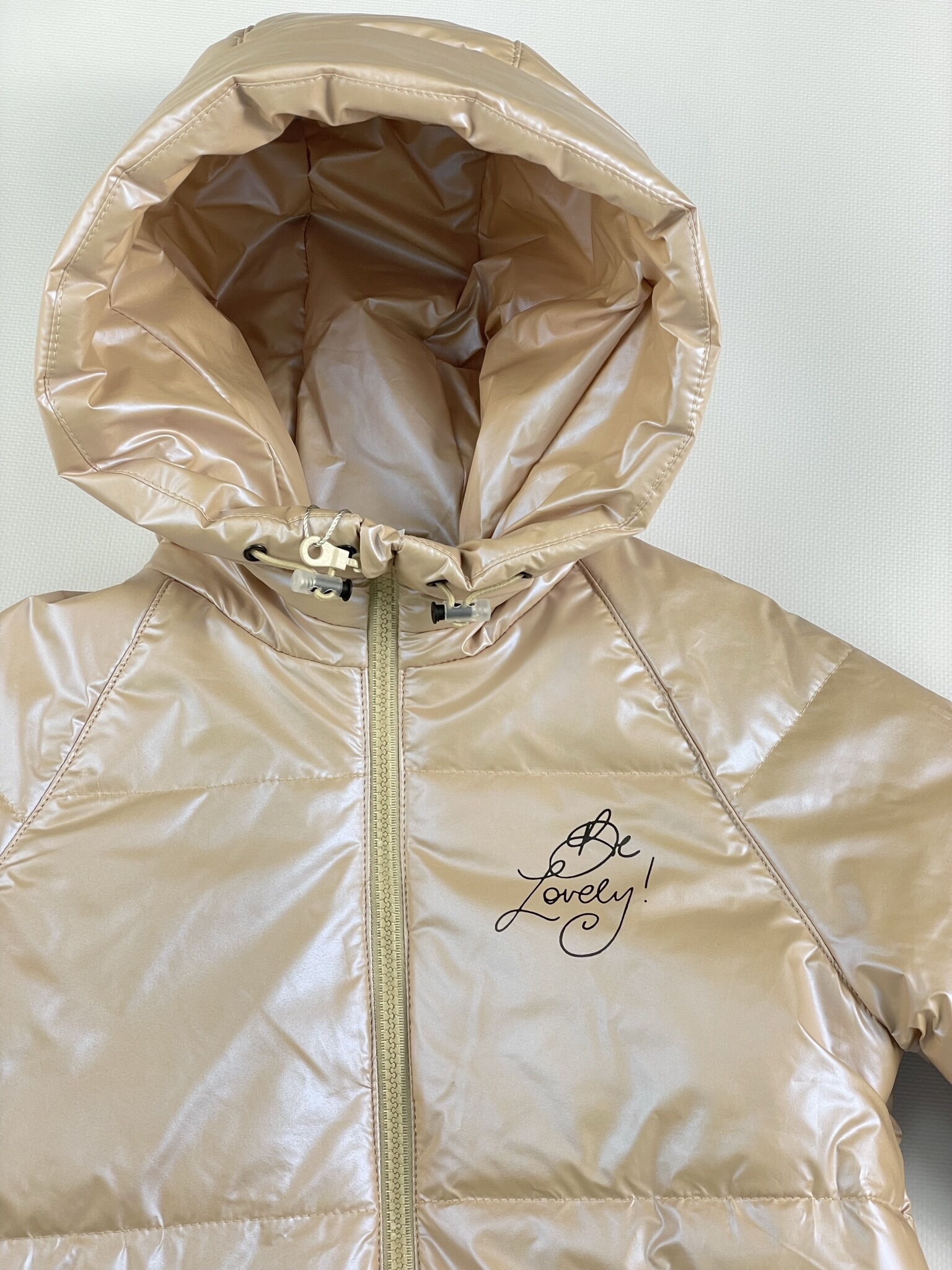 Деми куртка для девочки Kidzo Хамелеон бежевая 2214 - купить