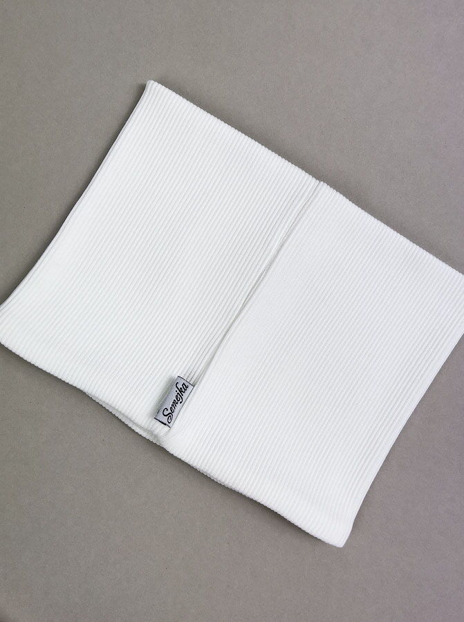 Комплект шапка и хомут Semejka Марио молочный 9319 - фотография