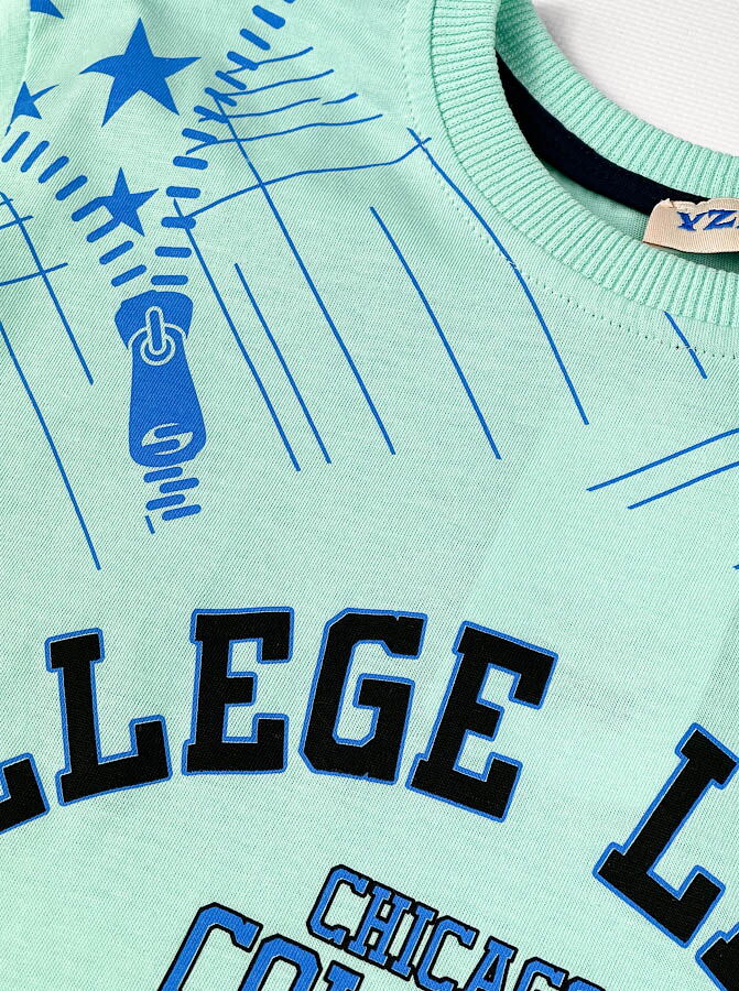 Футболка для мальчика TEAM 38 мята - размеры