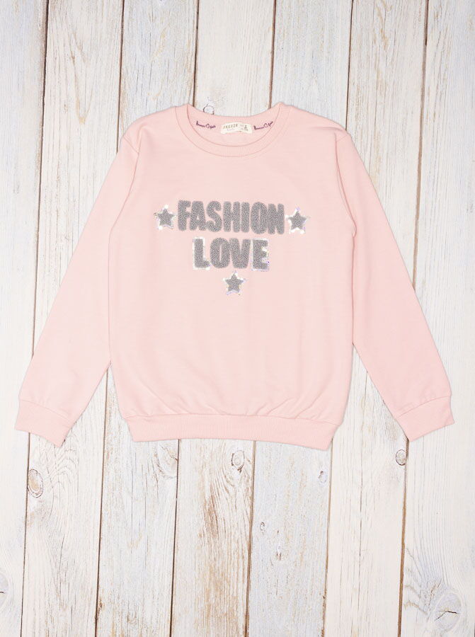 Свитшот для девочки Breeze Fashion Love розовый 14810 - цена