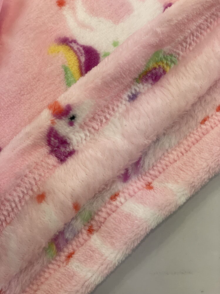 Пижама детская вельсофт Фламинго Единорожки розовая 855-910 - фотография