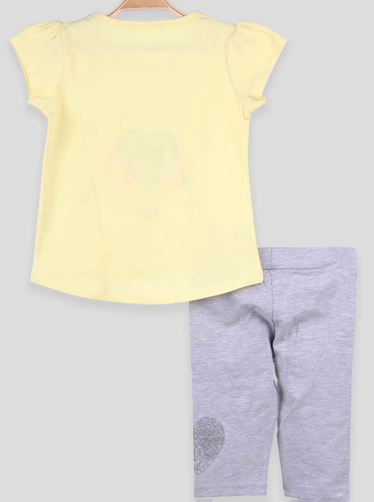 Комплект для девочки футболка и бриджи Breeze желтый 13389 - размеры