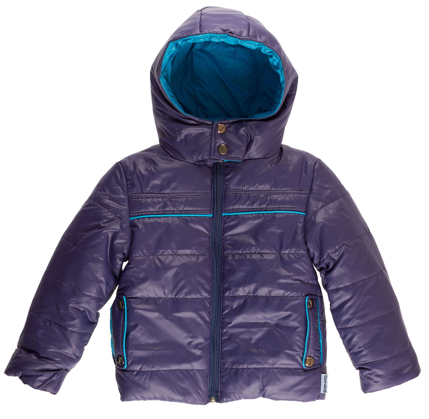 Куртка зимняя для мальчика Одягайко фиолетовая 2748 - цена
