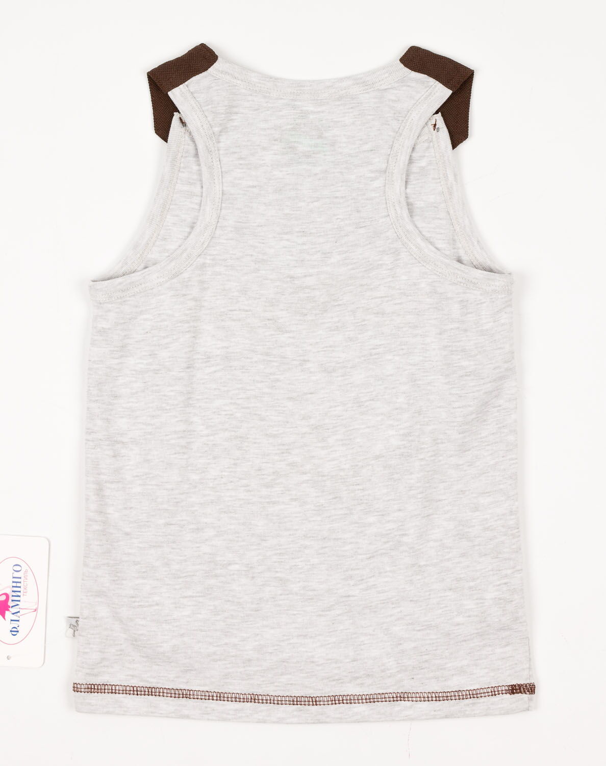 Комплект для мальчика (майка+шорты) Фламинго коричневый 911-1303 - фотография