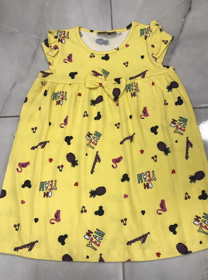 Платье для девочки Stella Kids Тропики желтое 0217 - фото