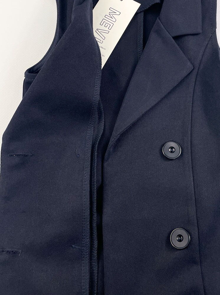 Школьный сарафан для девочки Mevis синий 3733-01 - фотография