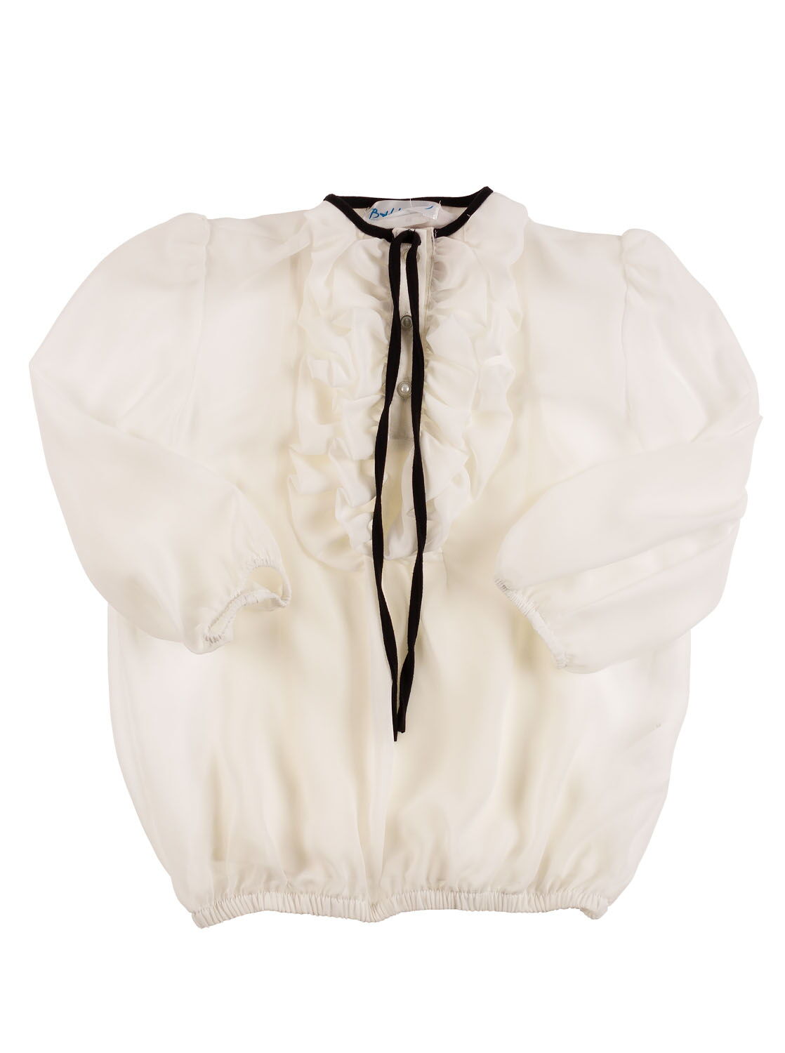 Блузка с длинным рукавом для девочки B.Fly Шелли белая - цена