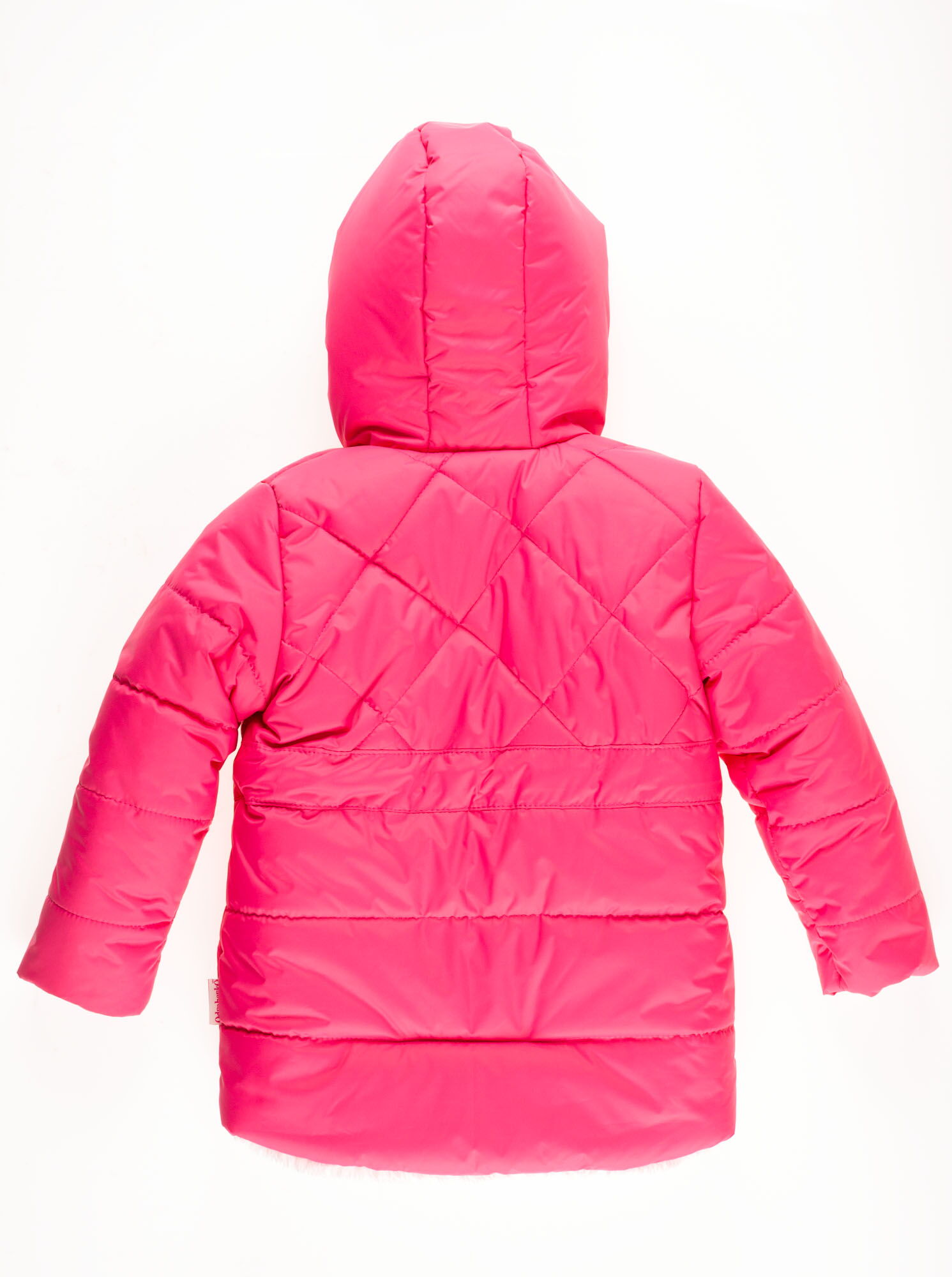 Куртка зимняя для девочки Одягайко малиновая 20019 - размеры