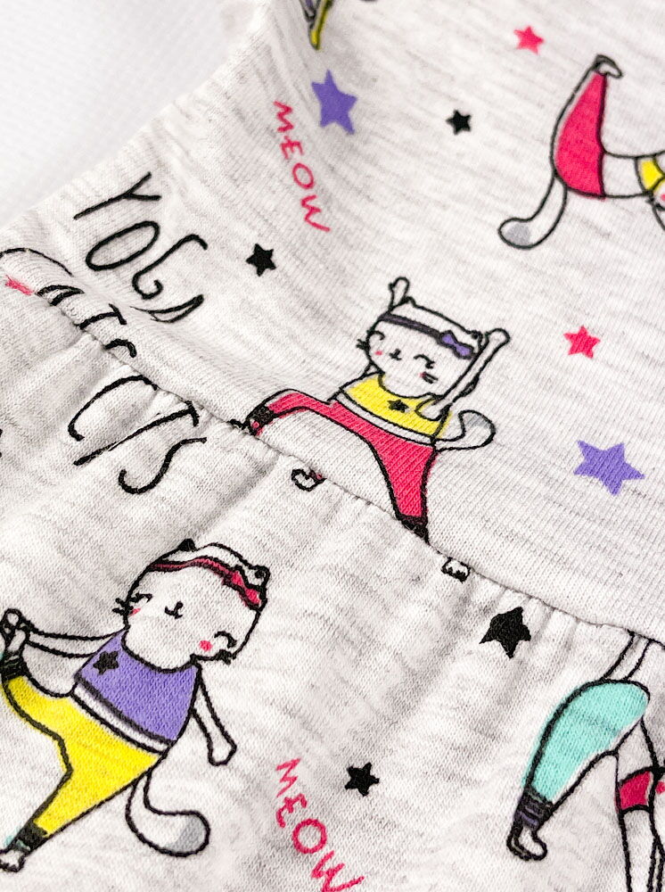 Летнее платье для девочки PATY KIDS Фитнескошки серое 51326 - картинка