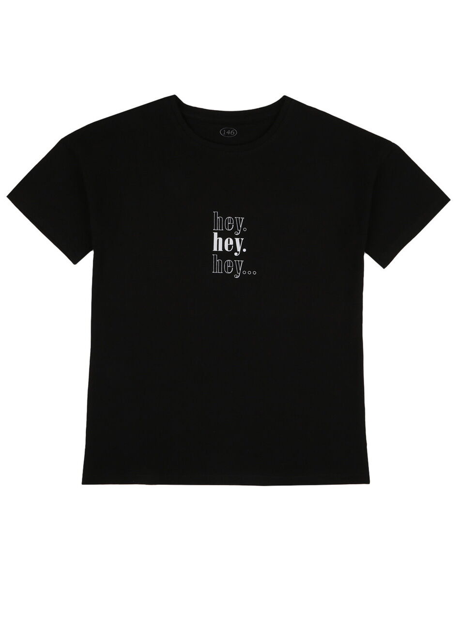 Футболка для девочки Фламинго HEY черная 787-417 - фото