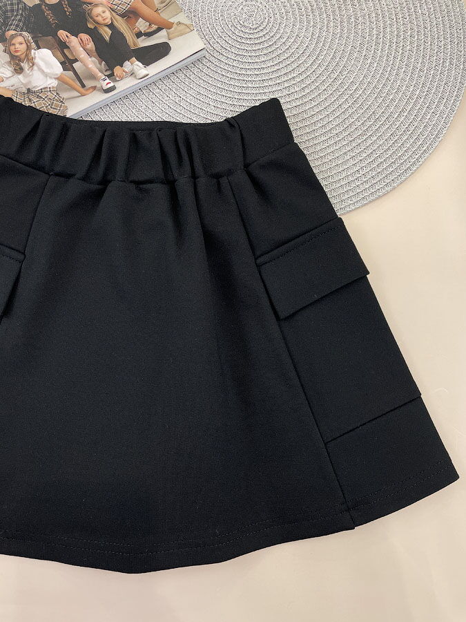 Юбка школьная для девочки Mevis черная 5136-01 - фотография