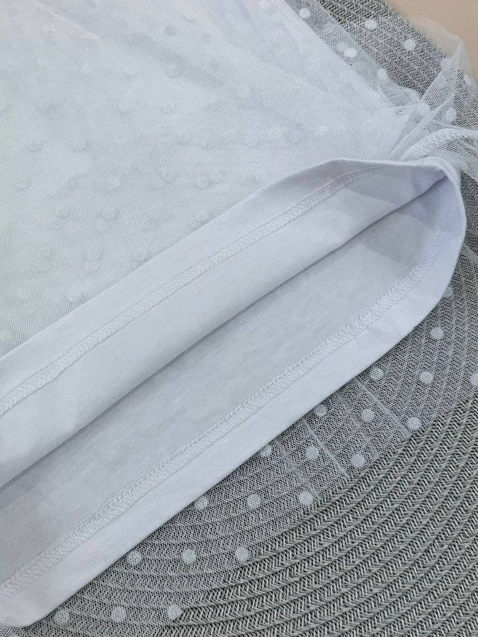 Нарядная блузка для девочки Mevis Горошек белая 5151-01 - размеры