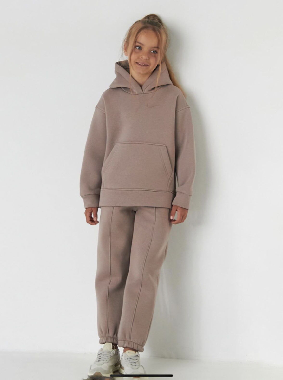 Утепленный спортивный костюм для девочки капучино 2708-01 - цена