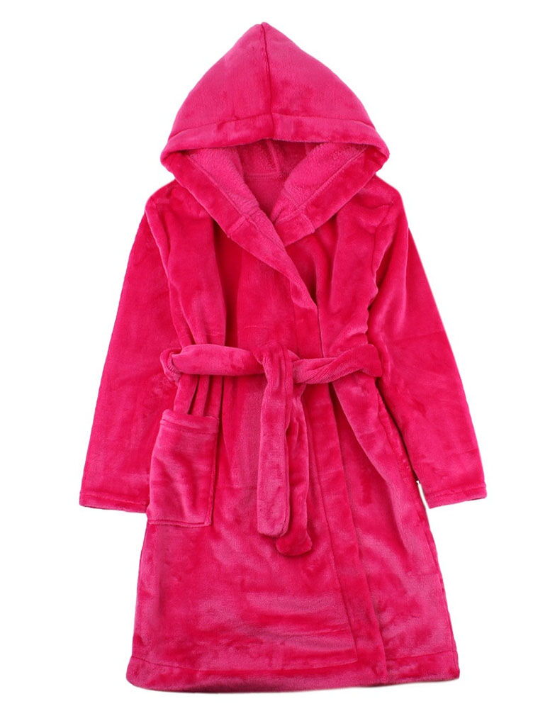 Халат вельсофт для девочки Фламинго малиновый 883-909 - фото