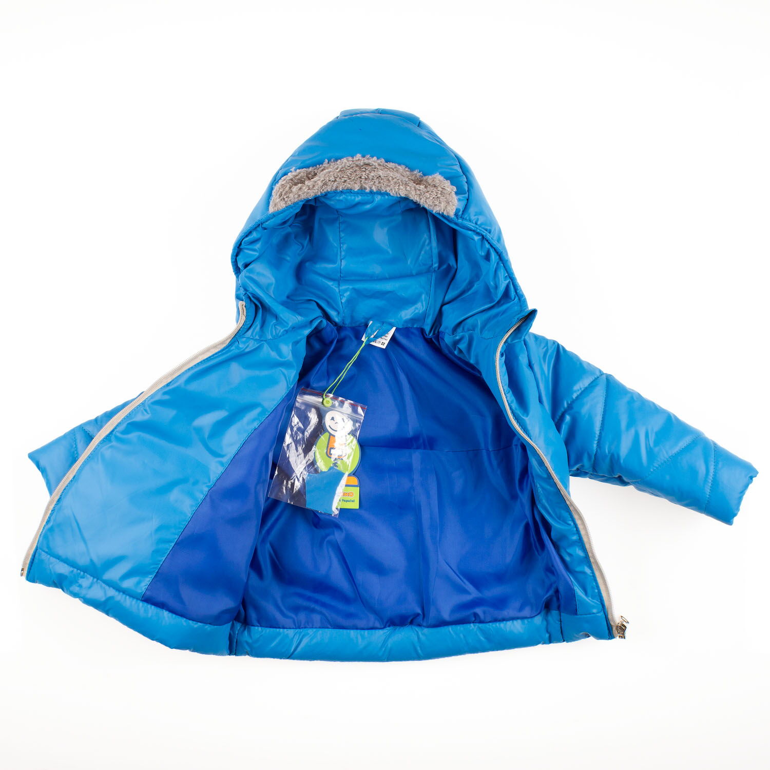 Куртка для мальчика ОДЯГАЙКО голубая 22038 - размеры