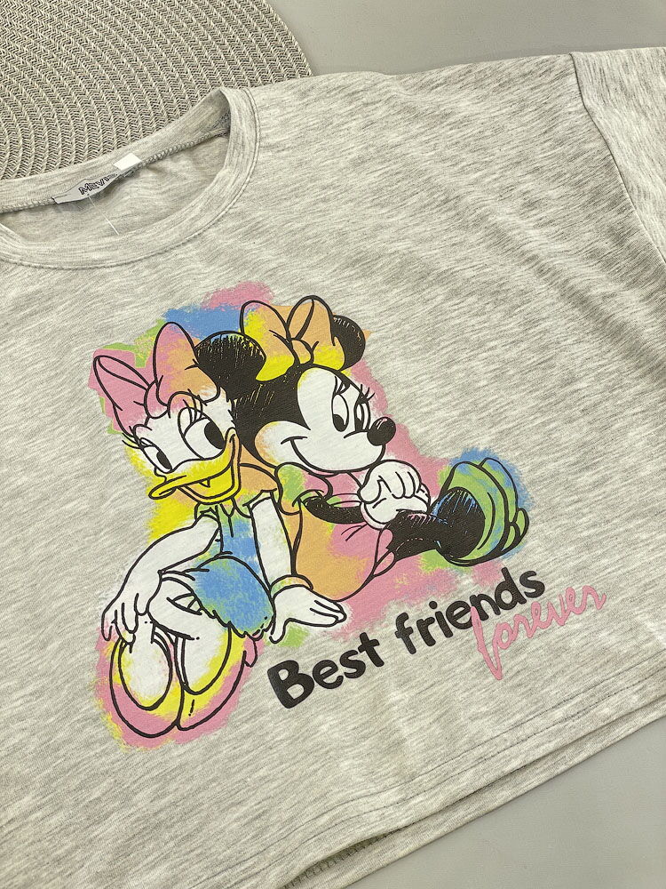 Футболка для девочки Mevis серый меланж 4653-02 - фото