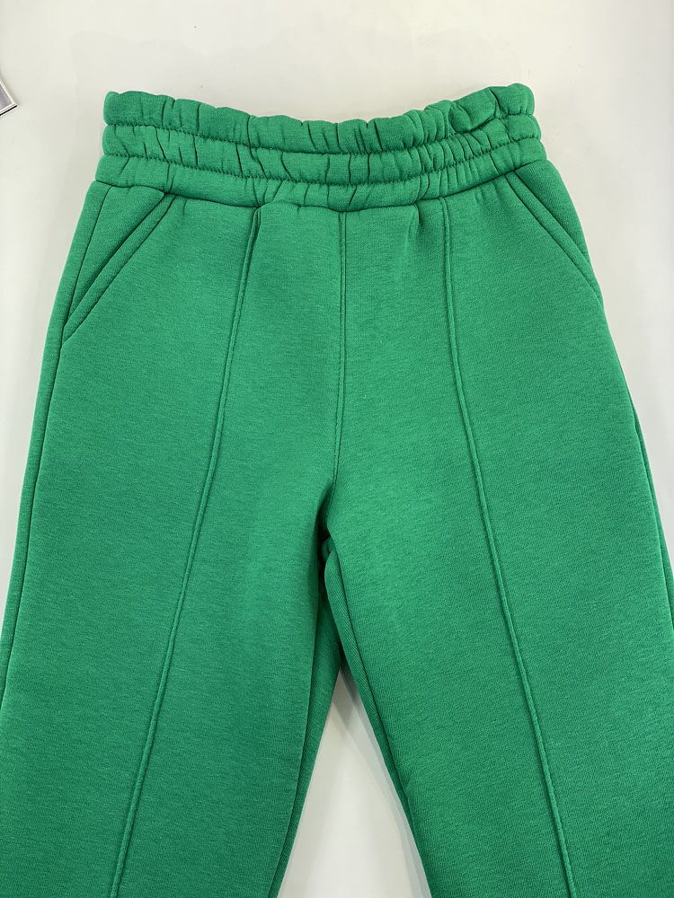 Утепленный спортивный костюм для девочки зеленый 2708-01 - картинка