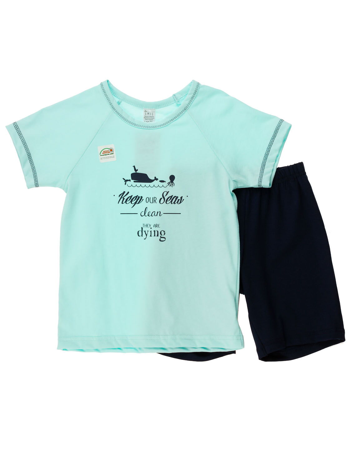 Пижама для мальчика (футболка+шорты) SMIL голубая 104391 - цена