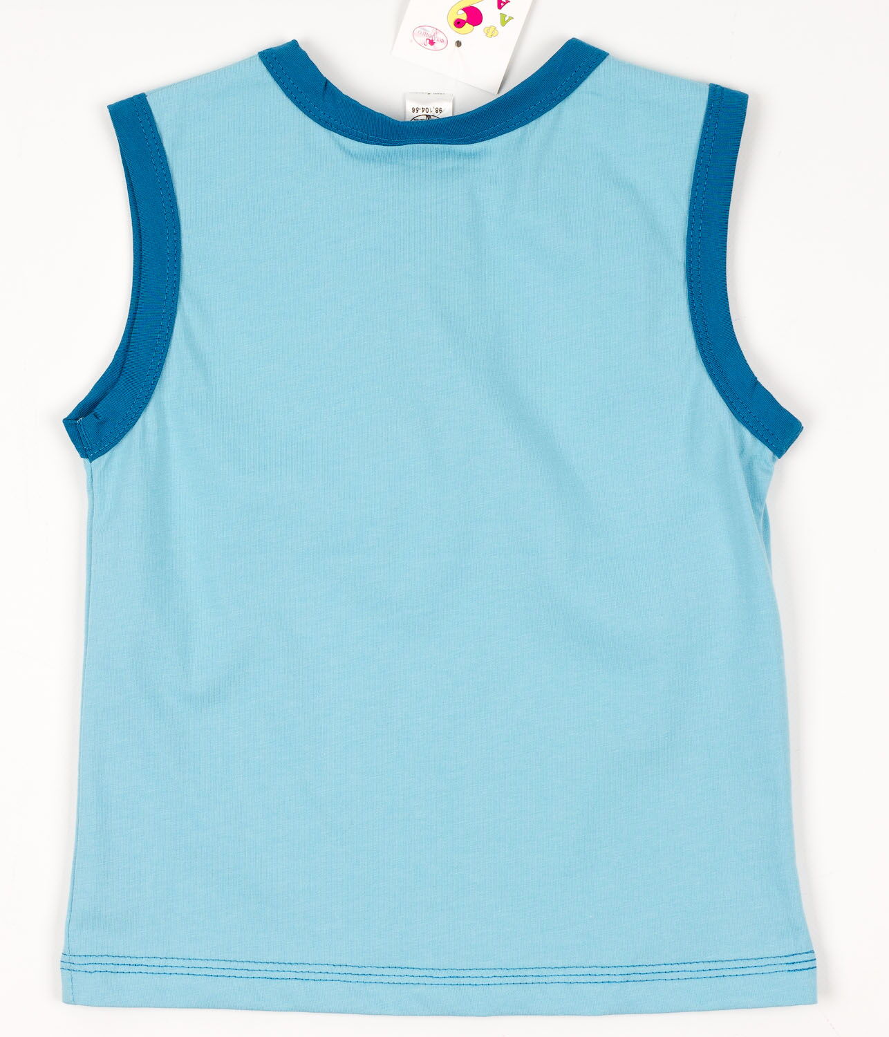 Майка для мальчика Фламинго голубая 356-114 - фото