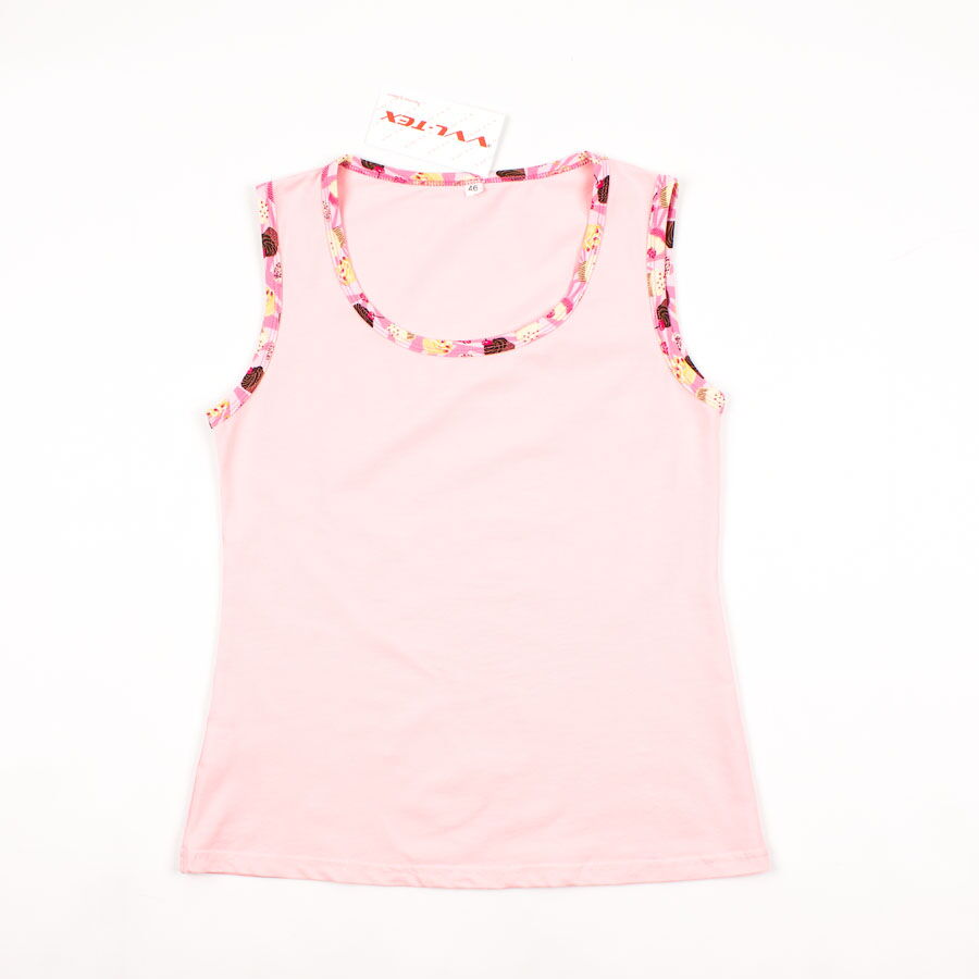 Пижама женская (майка+шорты) VVL Пирожные розовые 250 - фото