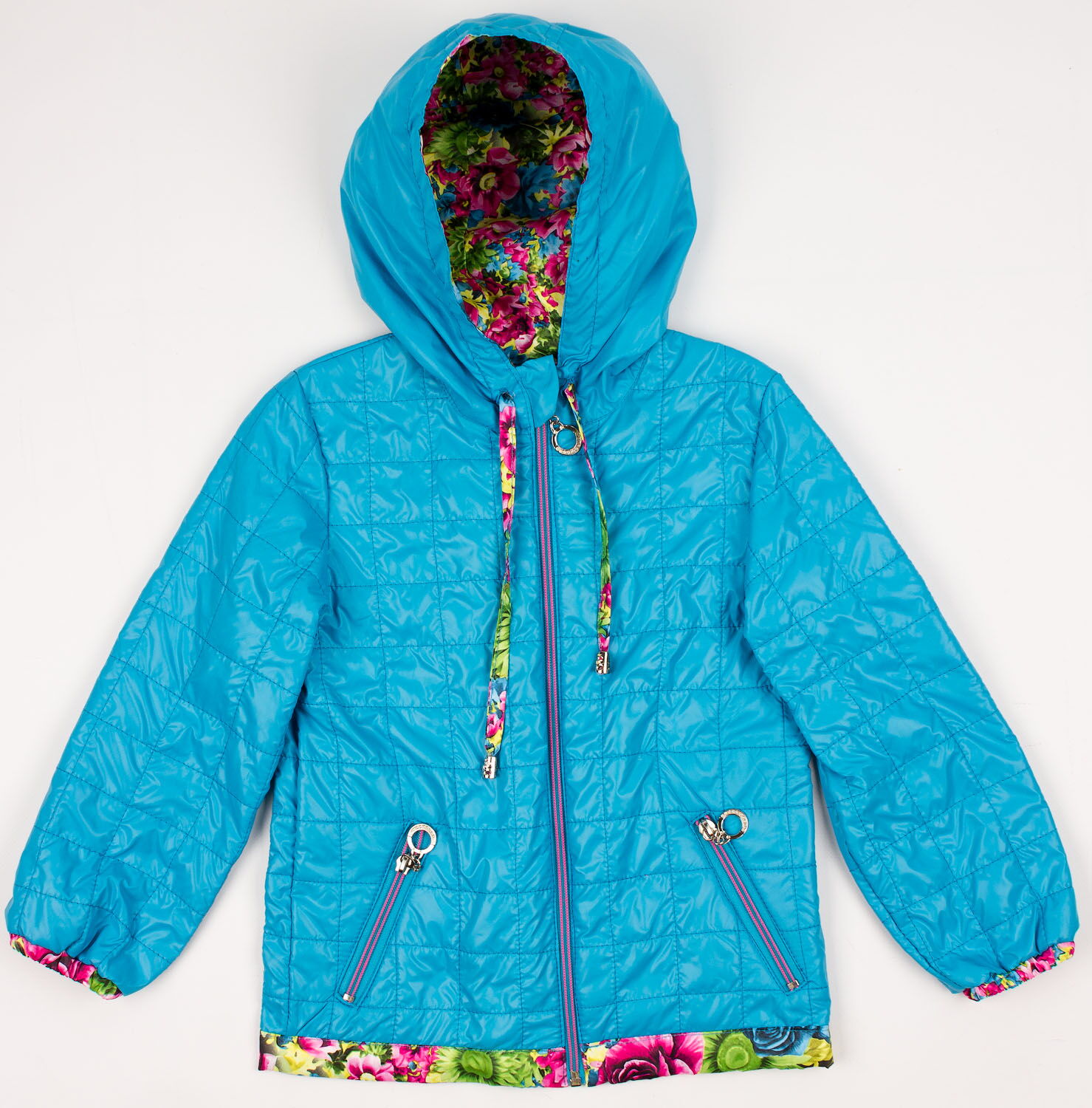 Куртка для девочки Одягайко голубая 2647 - цена