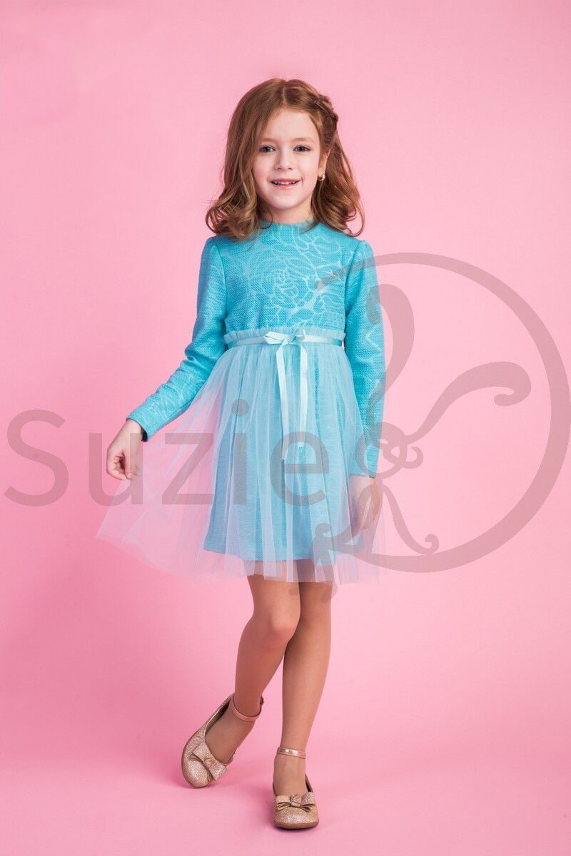 Нарядное платье для девочки Suzie Альда мятное 28903 - фото