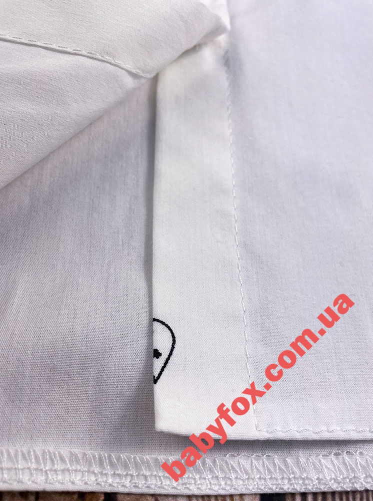 Рубашка для девочки Mevis Котики белая 4362-01 - размеры