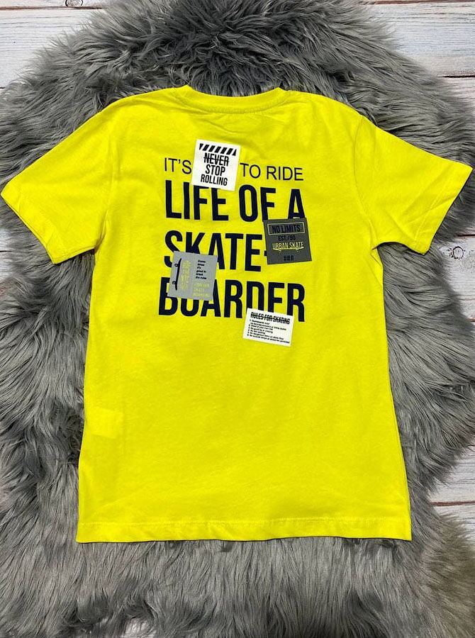 Комплект футболка и шорты для мальчика Breeze желтый 13498 - размеры