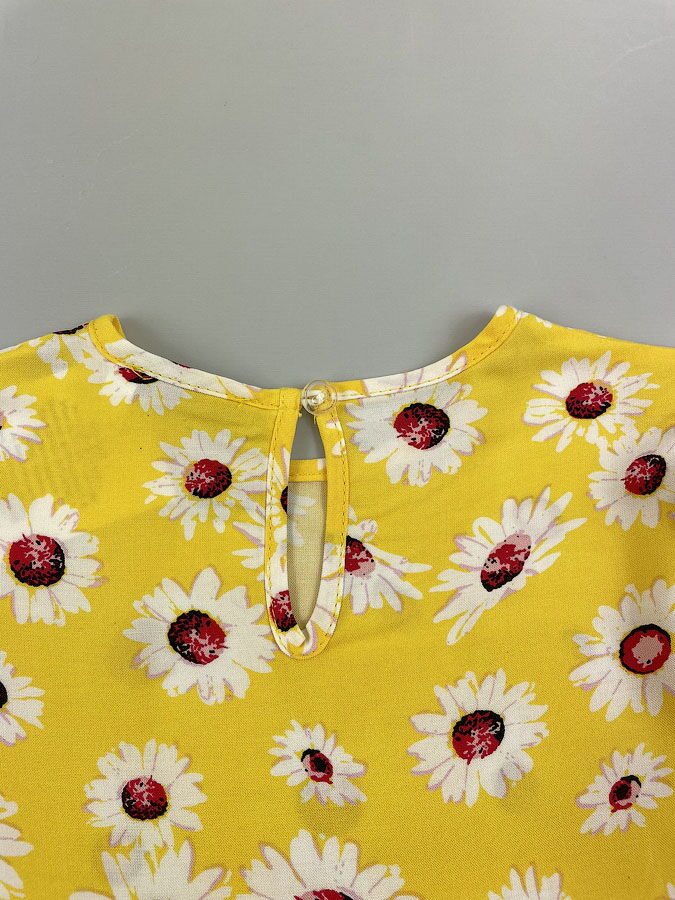 Летнее платье для девочки Mevis Ромашки желтое 4270-02 - фотография
