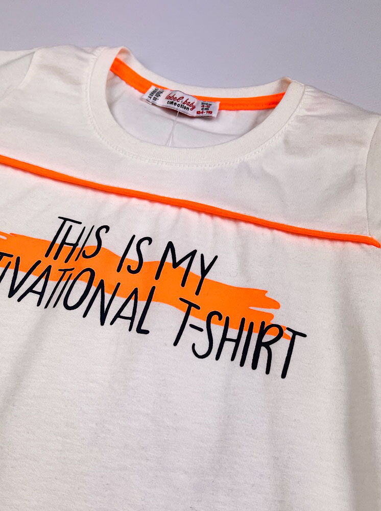 Футболка для мальчика Isobel Motivation молочная 5821 - фотография