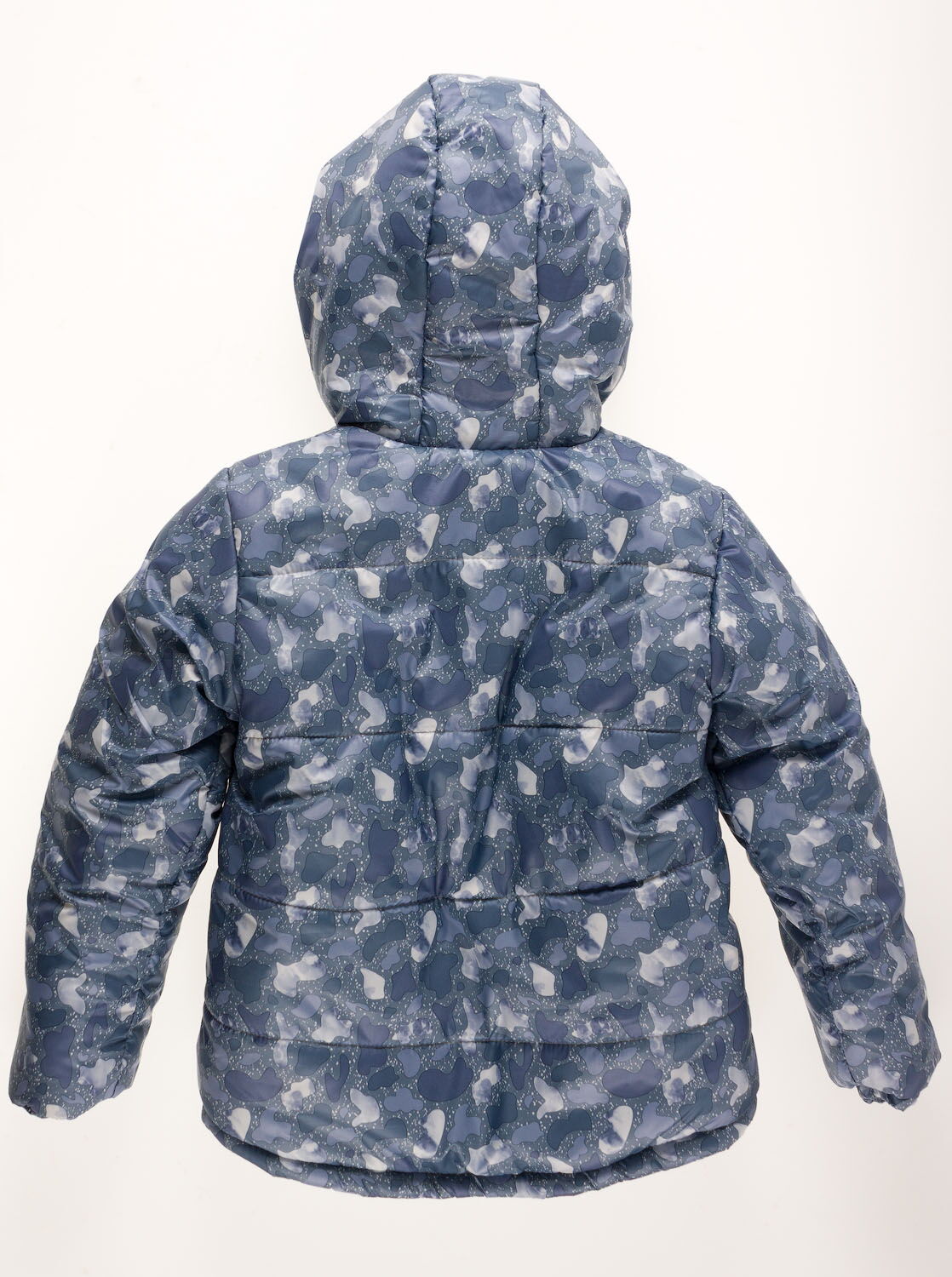 Куртка зимняя для мальчика Одягайко голубой абстракт 20030О - фото