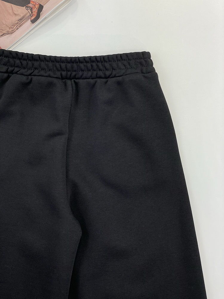 Трикотажные брюки-палаццо для девочки Mevis черные 4753-01 - размеры