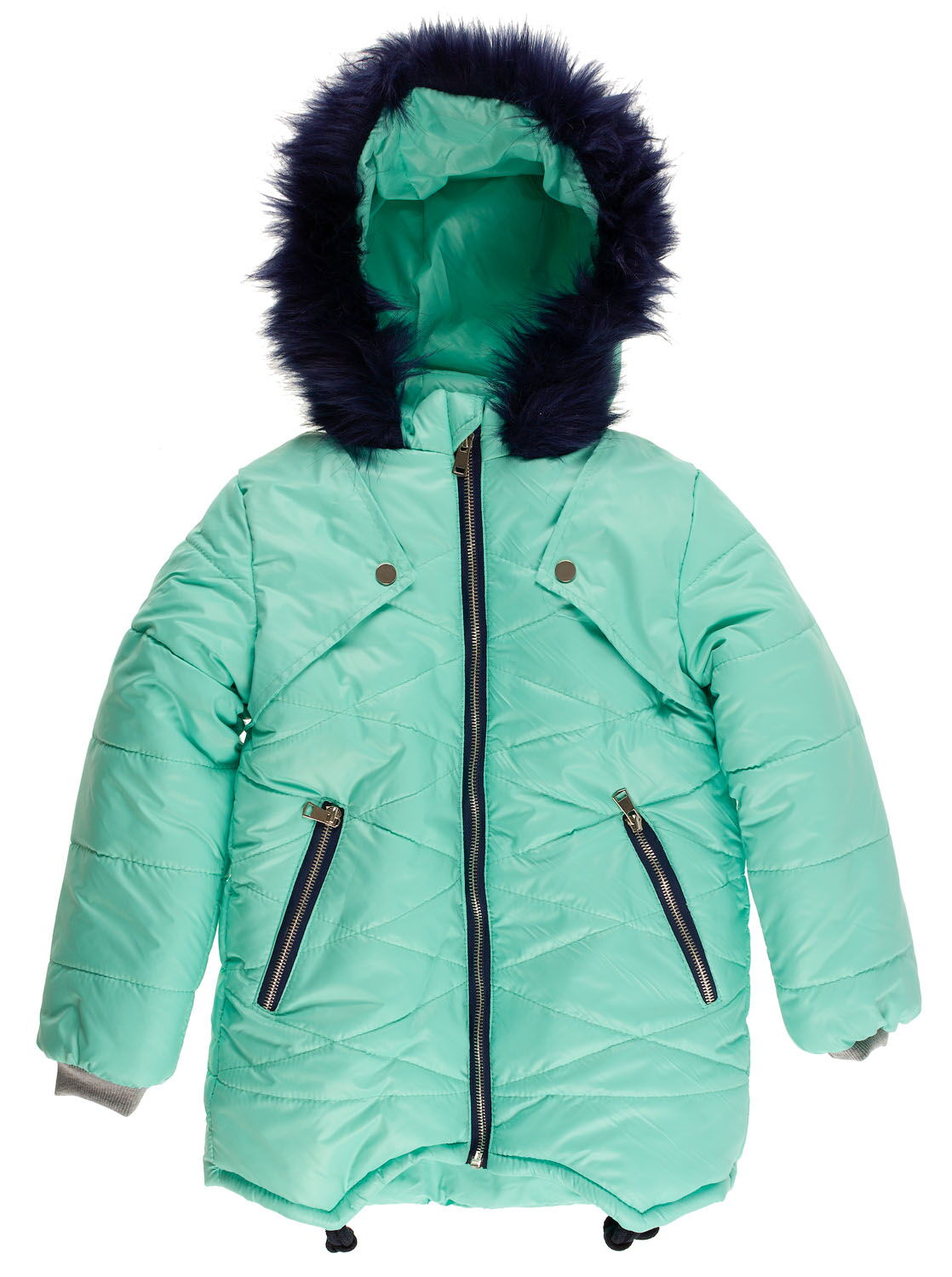 Куртка зимняя для девочки Одягайко мятная 20198 - цена