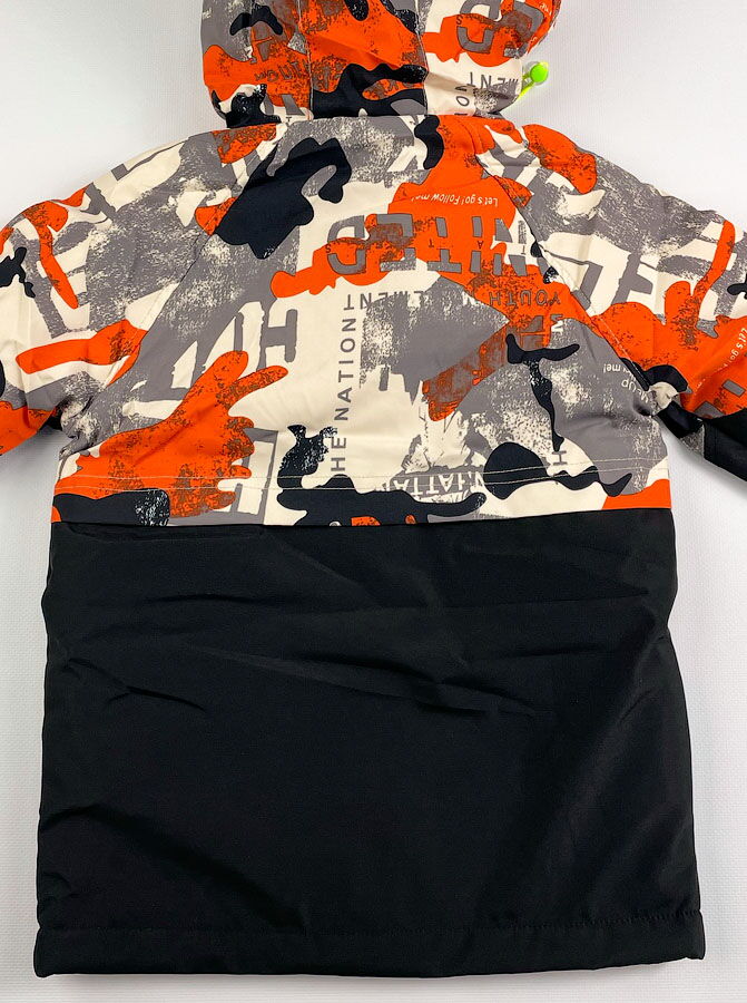 Деми куртка для мальчика Kidzo черная с оранжевым 2031 - купить
