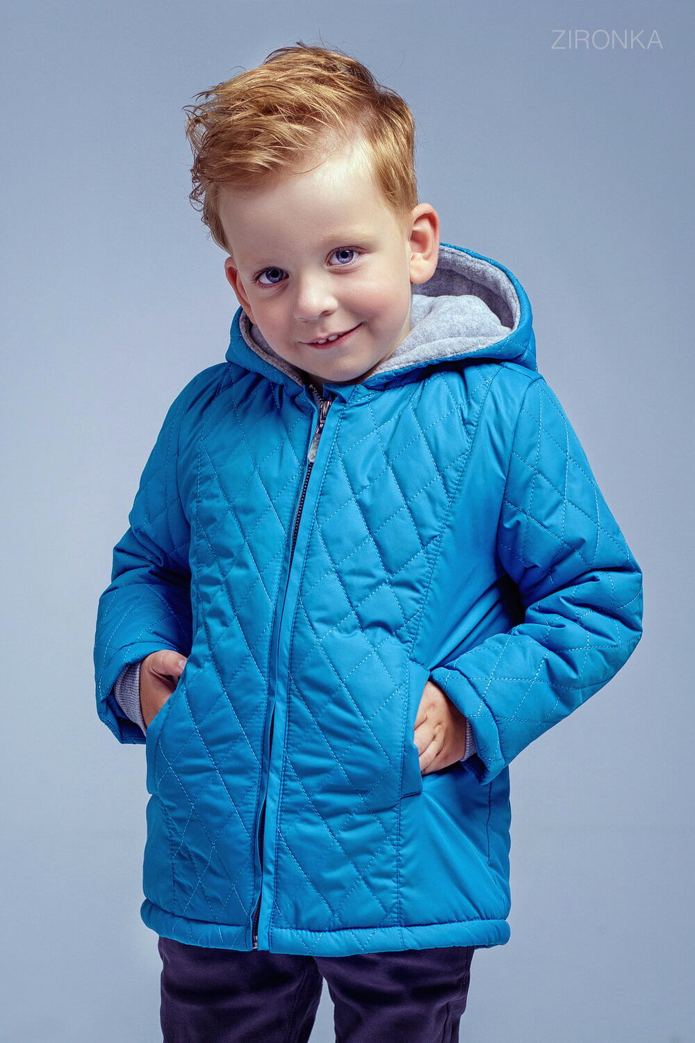 Куртка для мальчика Zironka стеганая синяя 2054-2 - цена