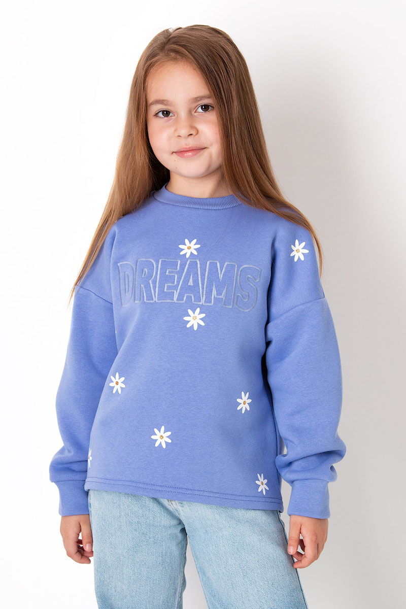 Утепленный свитшот для девочки Mevis светло-фиолетовый 4025-02 - цена