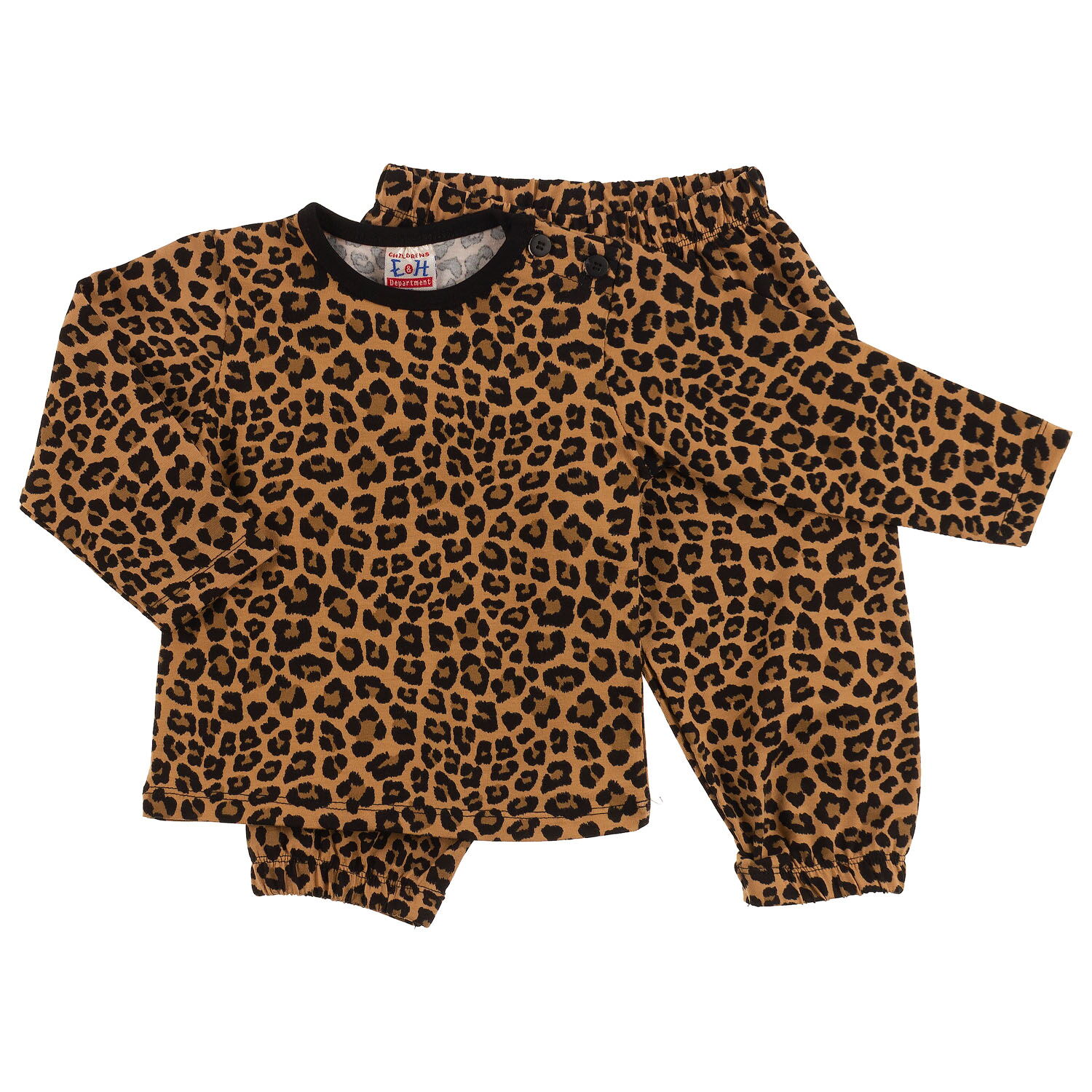 Пижама детская Леопард коричневая 8382 - цена