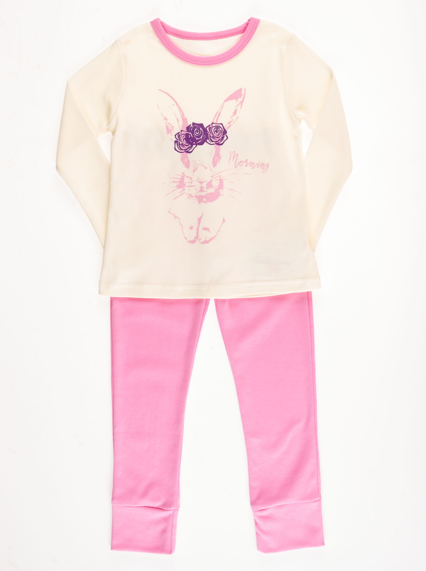 Пижама для девочки Фламинго молочная 245-222 - цена