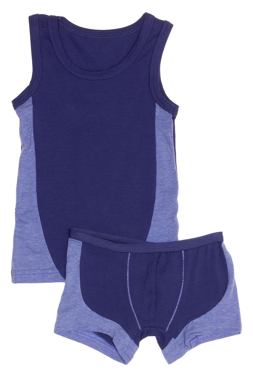 Комплект майка+трусы-шорты для мальчика Flavien синий 8004 - цена