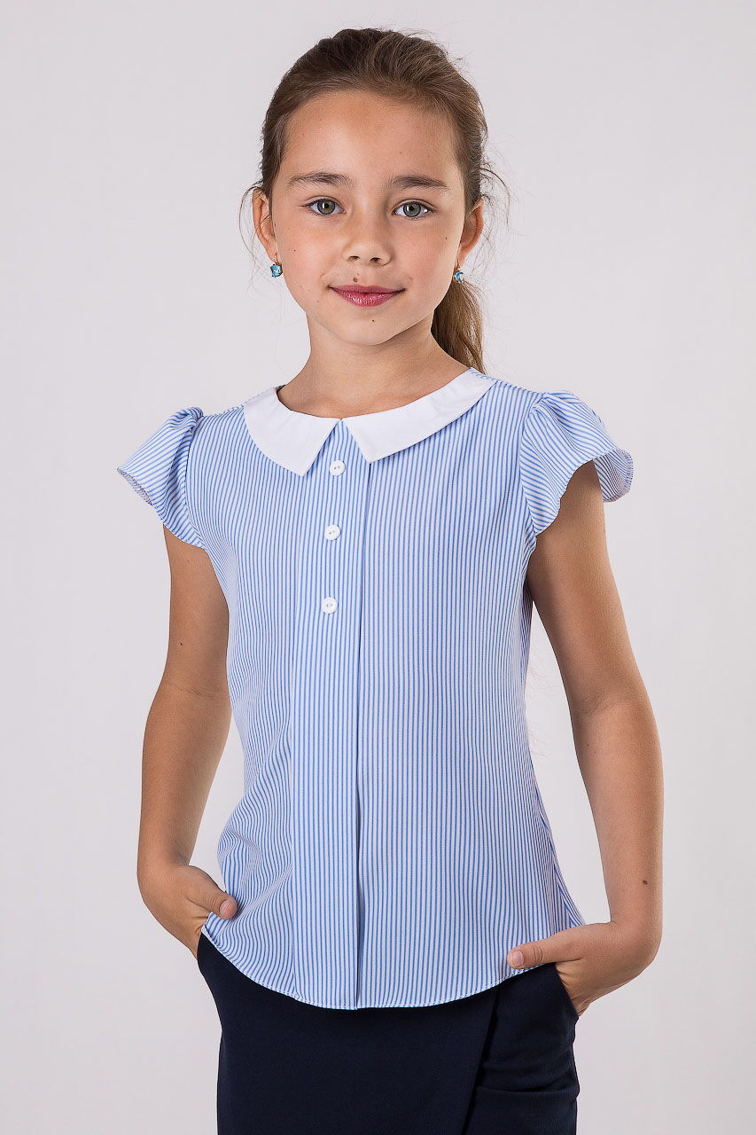 Блузка школьная Brilliant Nancy голубая 17116 - цена