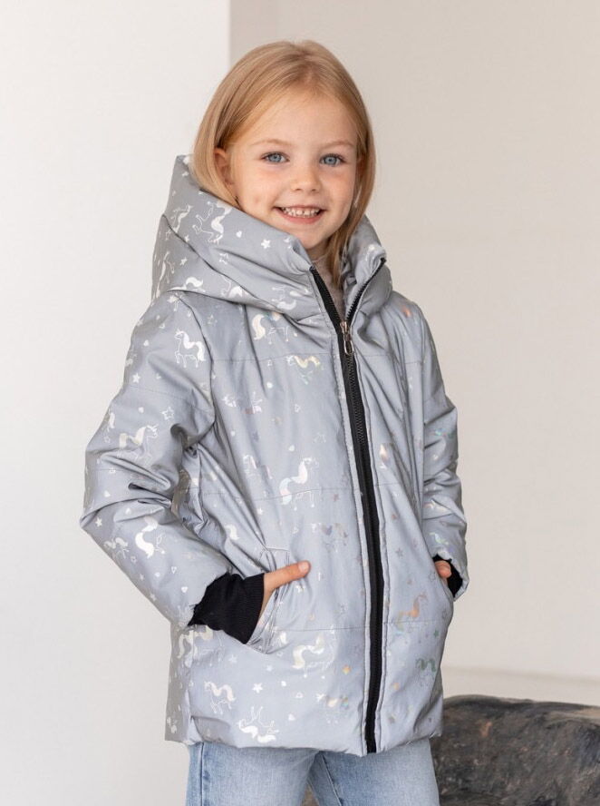 Светоотражающая куртка для девочки Tair kids Единороги 107 - цена