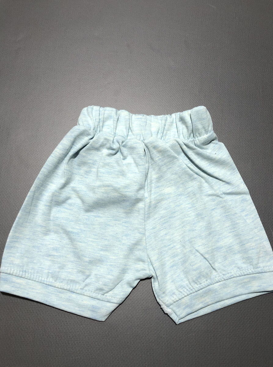 Летние шорты для девочки голубой меланж 019353 - фотография