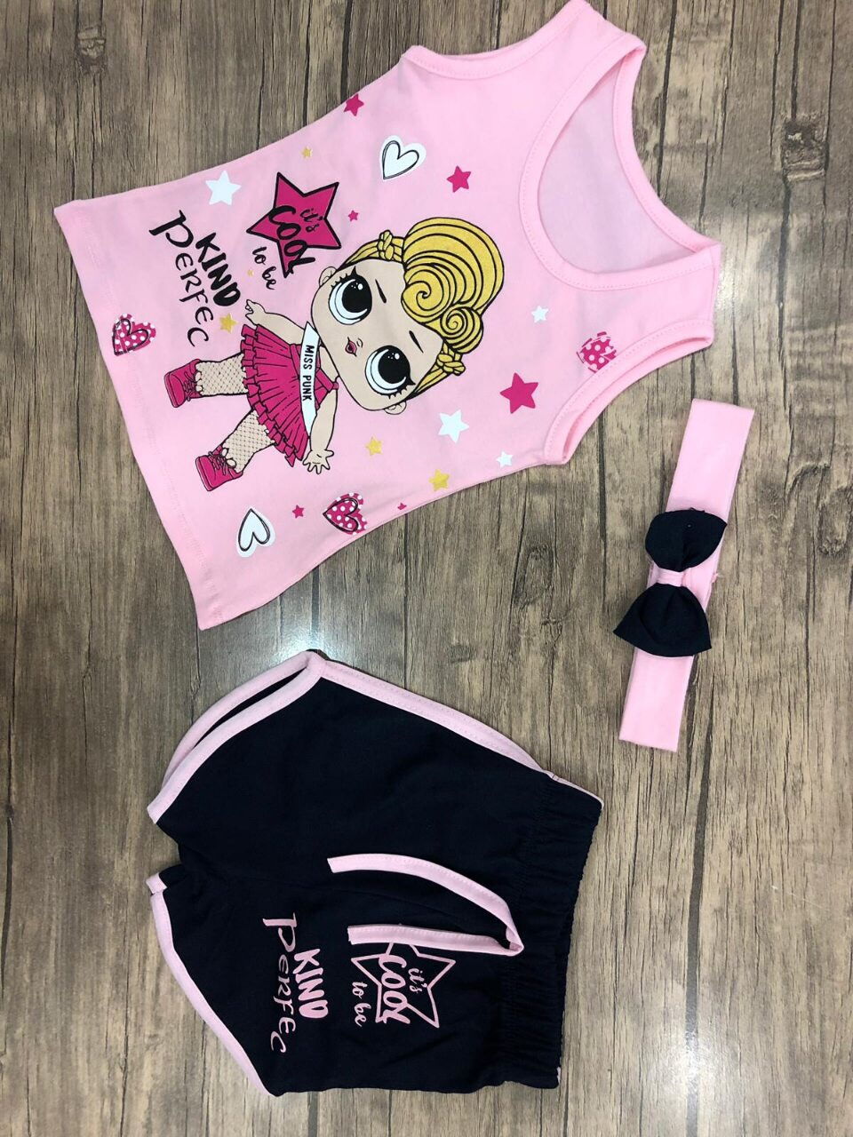 Комплект майка и шорты Perfect LOL розовый - цена