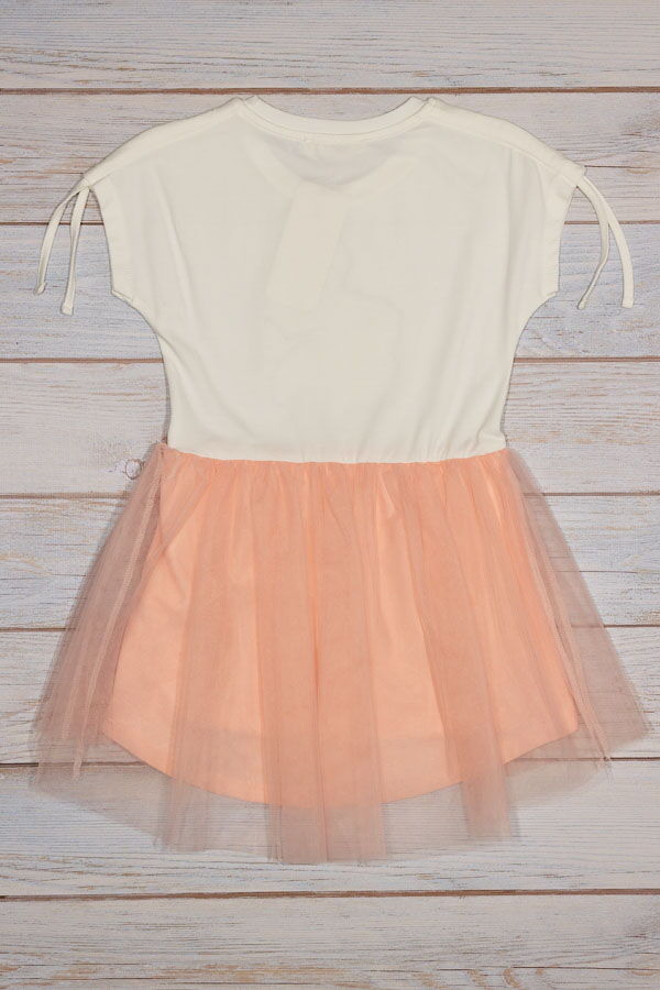 Платье для девочки Breeze Девушка-цветок персиковое 13347 - фотография