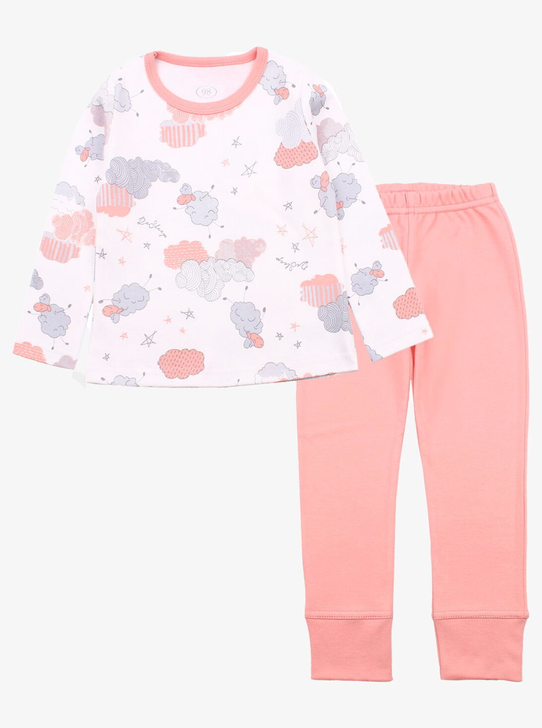 Пижама для девочки Фламинго Овечки персиковая 245-217 - цена