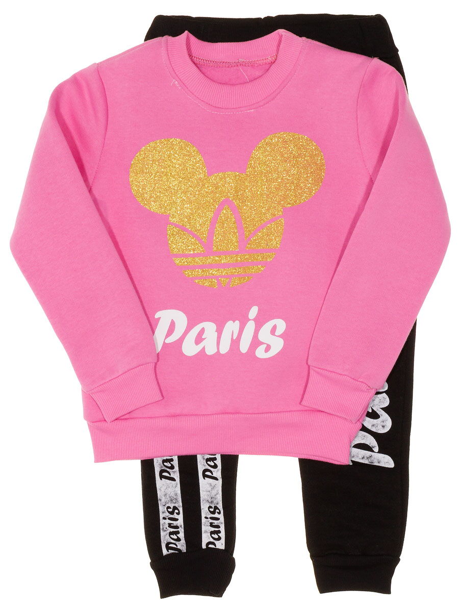 Утепленный костюм для девочки Микки Paris розовый - цена