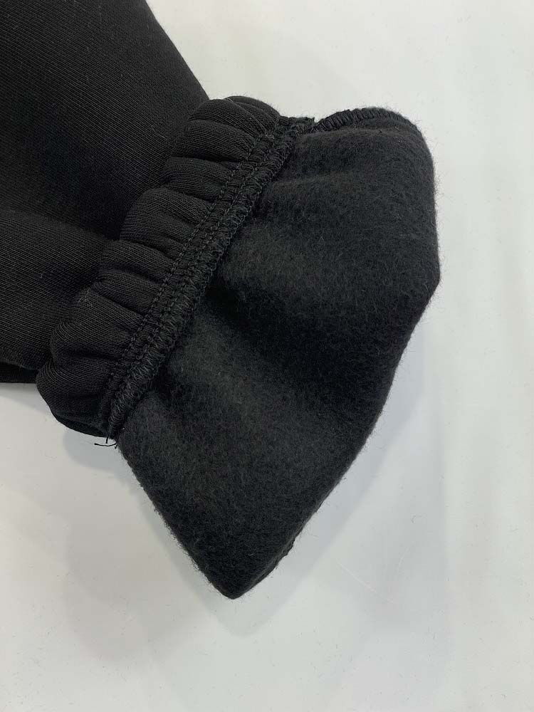 Утепленнные спортивные штаны черные 2211 - фотография