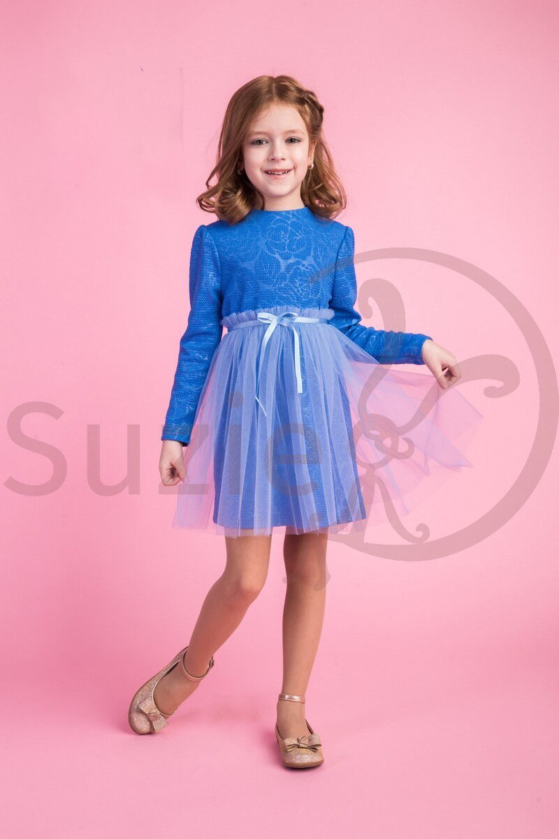 Нарядное платье для девочки Suzie Альда синее 28903 - цена