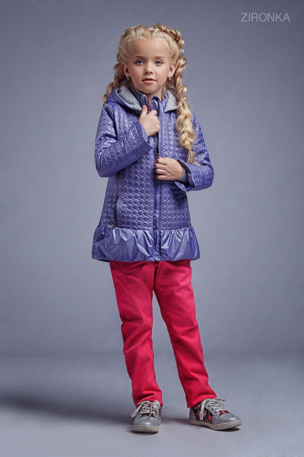 Куртка для девочки Zironka сиреневая 2050-1 - фото