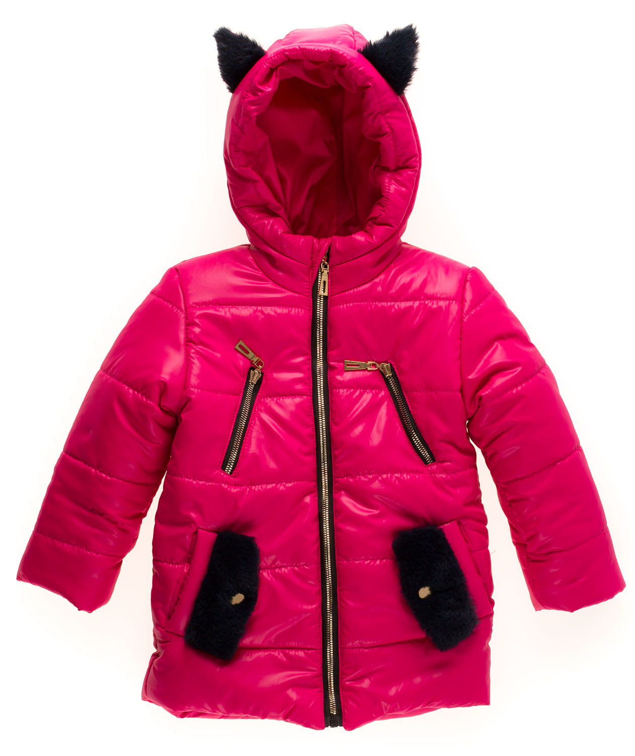 Куртка зимняя для девочки Одягайко малиновая 20063 - цена
